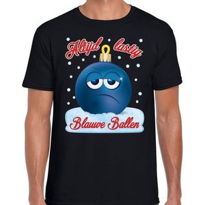 Fout Kerst shirt / t-shirt - Altijd lastig blauwe ballen - zwart voor heren - kerstkleding / kerst outfit XL