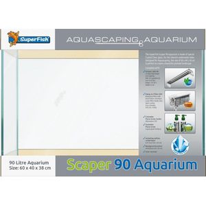 Superfish Scaper 90 - Aquaria - 60x40x38 cm - 90L - Transparant