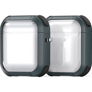 Mobigear Hoesje geschikt voor Apple AirPods 1 Hardcase Hoesje | Mobigear Shockproof - Groen