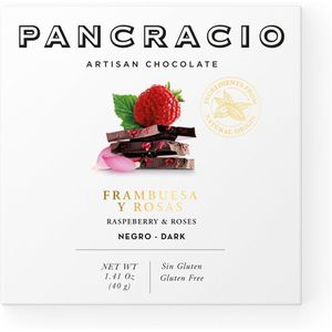 Pancracio - Chocolade - Puur - Framboos en Roos - 5 kleine tabletten