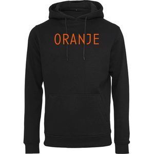 Hoodie Oranje-Zwart - Oranje-M