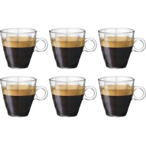 Bormioli Rocco Cube espresso koffieglas - 10 cl - Set-6
