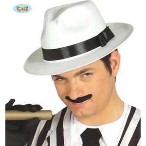 Witte trilby hoed/gleufhoed - Gangster/Maffia carnaval thema verkleedkleding voor volwassenen