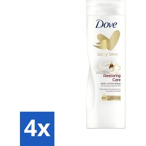 Dove - Bodylotion - Restoring Care - Verzorgend en herstellend - 400 ml - Voordeelverpakking - 4 stuks