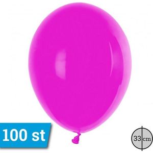 Latex ballonnen 33cm 100 stuks Hot Pink Fuchsia Pastel GT110/2