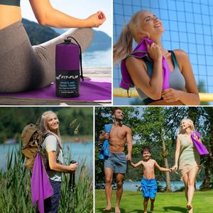 Goodivery ® Microvezelhanddoek - compact, licht en sneldrogend - microvezelhanddoeken - groot als reishanddoek, sporthanddoek, strandlaken en badhanddoek - fitness, sport, zwemmen