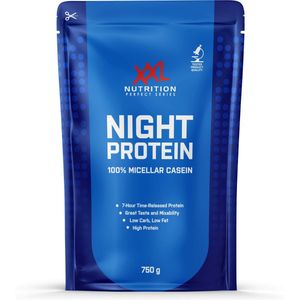 XXL Nutrition - Night Protein - 100% Micellar Caseïne Eiwit - Eiwitpoeder Proteïne Shake - Eiwitgehalte 87% - Cookies & Cream - 750 gram