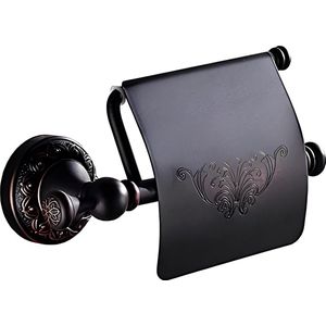 badkamer accessoires zwarte olie gewreven brons vintage retro antieke stijl boren muur montage muur mount toilet roll houder toilet papier houder waterdicht