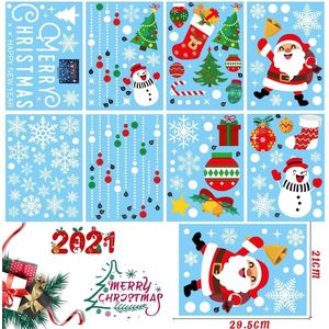 Herfst raamstickers voor kerst - 140x stuks - kerststickers, muurstickers, doe-het-zelf, sneeuwvlokken, raamdecoratie, decoratie thuis, verwijderbaar behang, kerstgel, ophangen voor etalages, vitrines, glazen fronten