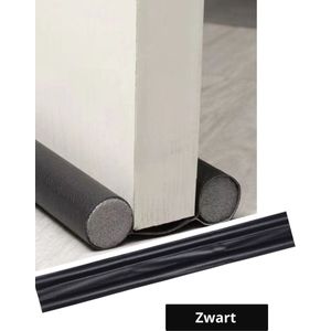V&P - Tochtstrip - Zwart - Tochtstrips voor deuren - Tochtstopper - Tochtrol deur - Dubbelzijdig - Aanpasbaar - Tochthond - Tochtkussen - Tochtband - Duurzaam - Isolatie – Aanpasbare tochtstopper