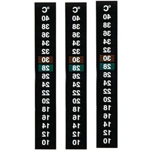 Thermometer Strip Aquarium Tank Vis Thermometer Temperatuur Sticker Digitale Dual Schaal - Set van 3
