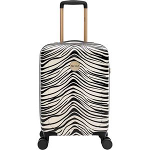 MŌSZ Koffer handbagage / Trolley / Reiskoffer / Koffers - 55 x 35 x 20 cm - Lauren- Zebra (incl QR kofferlabel)