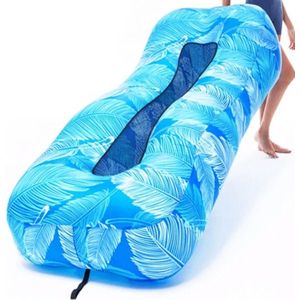 Air bed lounger-luchtbed-waterproof-strandbed-geen pomp nodig- in handige schoudertas verpakking