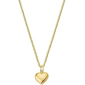 YO&NO - Ketting - Goud -  Anker - Hart - 1,0mm - 45cm - Sieraden vrouw - 14k - 585 Goud