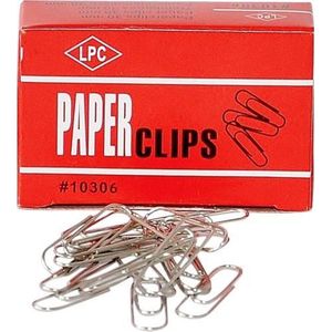 LPC Papierklem Paperclips vernikkelt - 30 mm -1000 stuks