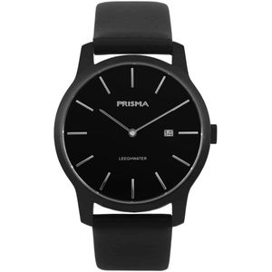 Prisma Horloge P.1821 Heren Leeghwater Edelstaal Zwart