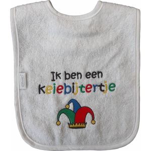 Witte slab met ""Ik ben een Keiebijtertje"" - carnaval, helmond, feest, brabant, keiebijters, feestje