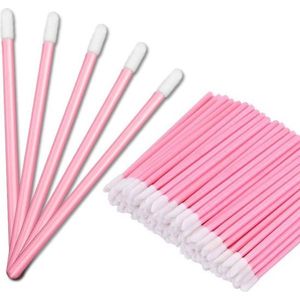 Lipgloss / Oogschaduw Borsteltjes - 10 stuks - Roze - Lipgloss applicators - brush lipstick make-up lip pluisvrij oogschaduw borsteltje