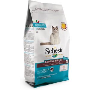 Schesir Sterilized & light - adult vis - kattenvoer - 400 gram