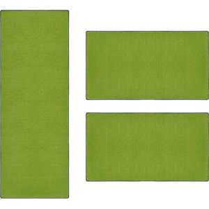 Karat Slaapkamen vloerkleed - Dynasty - Groen - 1 Loper 67 x 250 cm + 2 Loper 67 x 140 cm