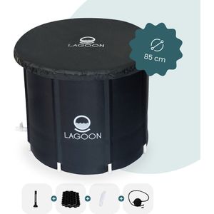 Lagoon® IJsbad 85 cm XL - Met isolerende afdekhoes - IJsbad starter pack - Ice Bath - Dompelbad - Opvouwbaar & Inklapbaar ijsbad - Opblaasbaar Zitbad -