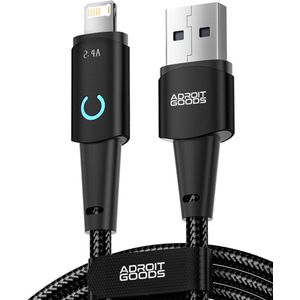 AdroitGoods iPhone oplader kabel 2 meter geschikt voor Apple iPhone - 2.4A Snellaadkabel - Lightning usb kabel