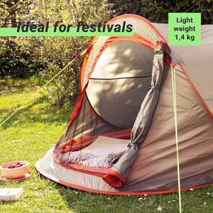 Pop-up tent voor 2 personen - tent 220 x 120 x 95 cm - 2-persoons kampeertent trekkingtent strandtent - kleine verpakkingsgrootte - zeer licht - verschillende kleuren