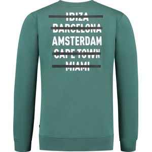 Ballin Amsterdam - Heren Regular fit Sweaters Crewneck LS - Faded Green - Maat L