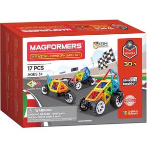 Magformers Amazing Transformer Wheel Set- bouwset 17 stuks- magnetisch speelgoed- speelgoed 3,4,5,6,7 jaar jongens en meisjes– Montessori speelgoed- educatief speelgoed- constructie speelgoed