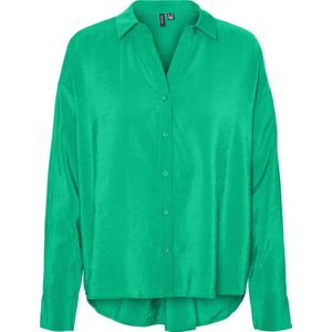 VERO MODA VMQUEENY LS OVERSIZE SHIRT WVN GA NOOS Dames Blouse - Maat XS