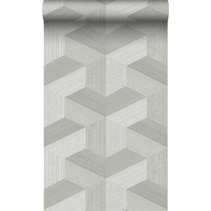 Origin Wallcoverings behang grafisch 3D motief grijs - 53 cm x 10.05 m - 347947