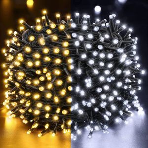 Cheqo® Kerstboomverlichting - Clusterverlichting - Kerstlampjes - Led Verlichting - Kerstverlichting voor Binnen en Buiten - 576 LED - 2-kleuren - Wit en Warm Wit