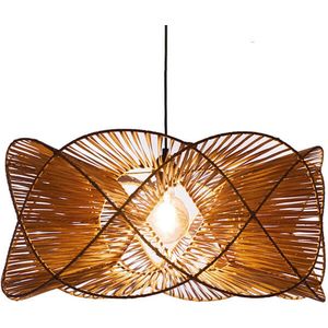 Handmade Design lamp Naturel Rotan Hanglamp Wave woonkamer Slaapkamer Ø 40 cm