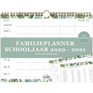 Familie Planner Schooljaar 2020-2021 LIGGEND LEAFS