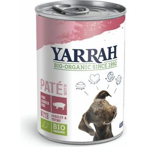 Yarrah Bio Hondenvoer Paté Varken - 12 x 400 gr - Voordeelverpakking