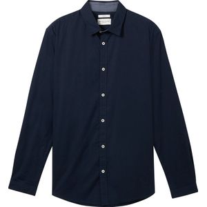 TOM TAILOR stretch poplin shirt Heren Overhemd - Maat XL