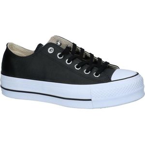 Converse Chuck Taylor All Star Lift Ox Sneakers - Leren Sneaker - Dames - Zwart - Maat 42