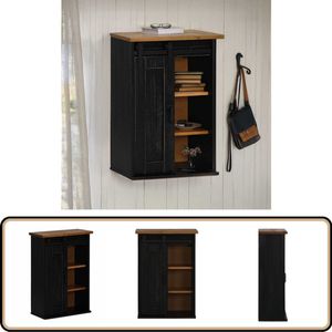 vidaXL Hangkast HALDEN - Grenenhout - 49x22,5x70 cm Hangkast - Houten Kast - Grenoble Hout - Kasten Set - Opslag Oplossing