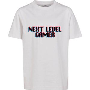 Mister Tee - Next Level Gamer Kinder T-shirt - Kids 122/128 - Wit