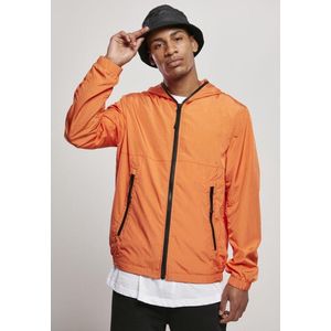 Urban Classics - Full Zip Nylon Crepe Jacket - L - Oranje