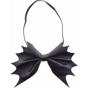 Halloween - Zwarte vlinderstrik vleermuis vleugels voor volwassenen