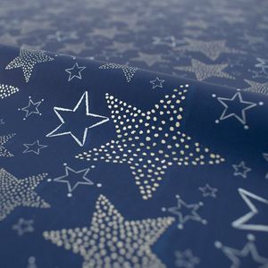 100 meter inpakpapier - cadeaupapier - kerst inpakpapier - blauw met sterren