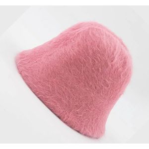 ASTRADAVI Winter Hats - Hoed - Stijlvolle en Elegante Pluche Emmer Hoed - Eén Maat Verstelbaar - Roze