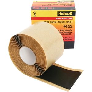Kabeljas Repair Tape 2234 2"" x 6ft Zwart - Sterke Tape voor Reparaties