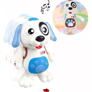 Interactieve Dansende Zingende Blaffende Lopende Hond met Led Verlichting - Speelgoed Puppy met Muziek Licht - Cadeau voor Peuter Kinderen