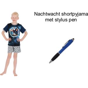 Nachtwacht Short Pyjama - Shortama. Maat 134/140 cm - 9/10 jaar + EXTRA 1 Stylus Pen.
