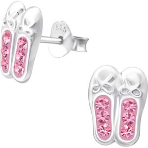 Amanto Kids Oorbellen Chelsea Pink - 925 Zilver E-Coating - Ballet - 9x7mm