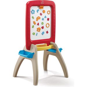 Step2 All Around Easel for Two Schoolbord - Tekenbord voor kinderen - Tweezijdig Schrijfbord van kunststof incl. 94 accessoires - Magnetisch