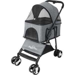 Volda® - Hondenbuggy - Wandelwagen - Eenvoudig Opvouwbaar - Tot 30 kg - 4 Wielen - 50.5x77.8x99.5cm