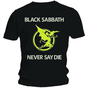 Black Sabbath - Never Say Die Heren T-shirt - S - Zwart